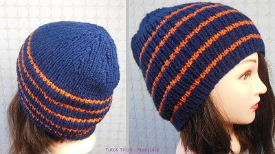 bonnet enfant a tricoter