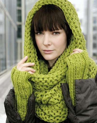 echarpe capuche tricot patron