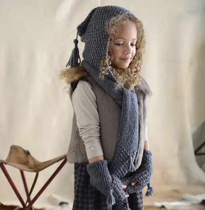 echarpe capuche tricot patron