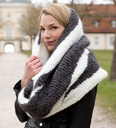 echarpe tube tricot explication