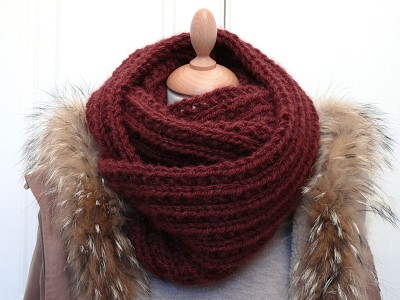 echarpe tube tricot explication