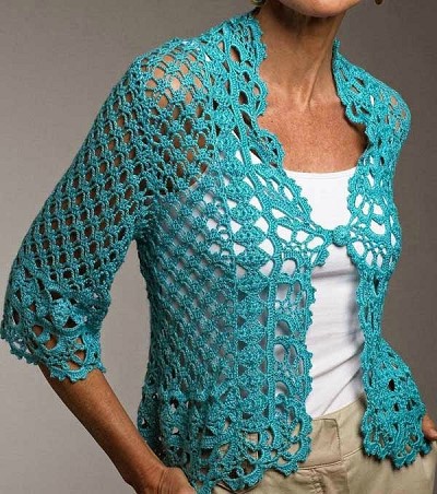 gilet au crochet facile femme
