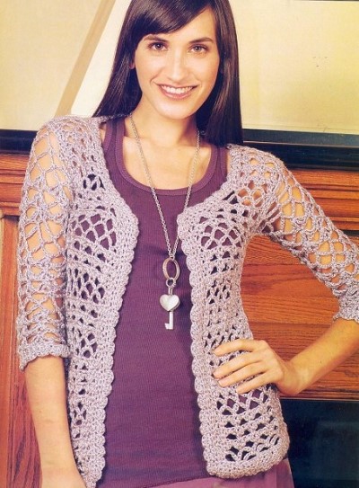 gilet en crochet pour femme