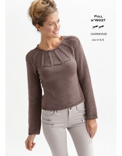 model de pull a tricoter gratuit