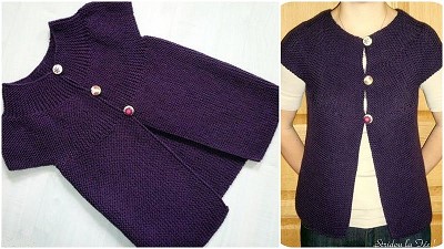 modele gratuit de gilet sans manche a tricoter