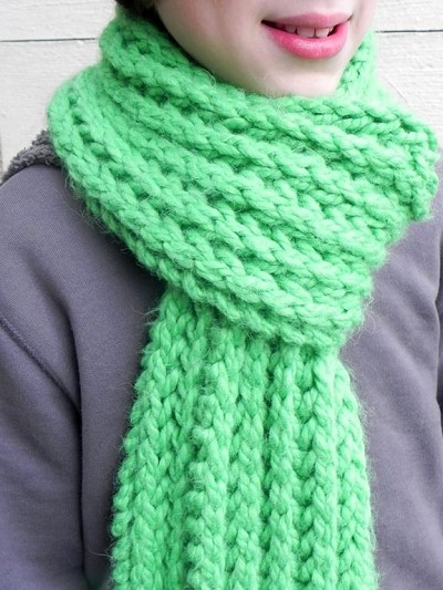 modele gratuit echarpe grosse laine