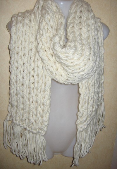 modele gratuit echarpe grosse laine