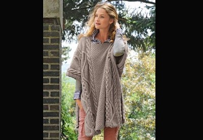 modele gratuit tricot poncho femme