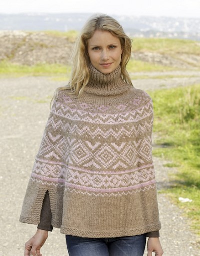 modele gratuit tricot poncho femme