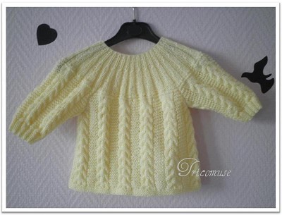 modele layette brassiere tricot gratuit