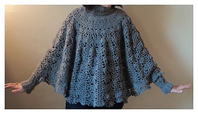 modele poncho crochet adulte