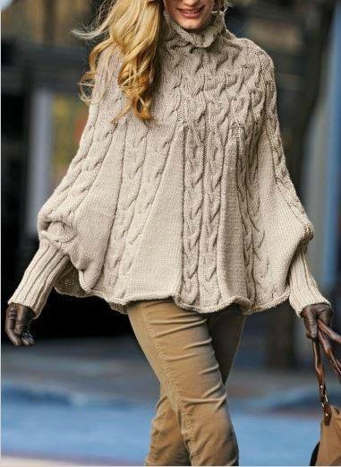 modele poncho tricot gratuit