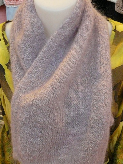 modele tricot echarpe mohair