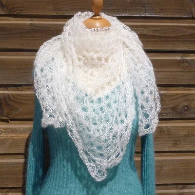 modele tricot echarpe mohair
