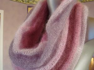modele tricot echarpe mohair