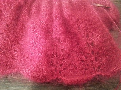modele tricot echarpe mohair