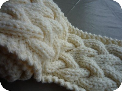 modele tricot echarpe torsade