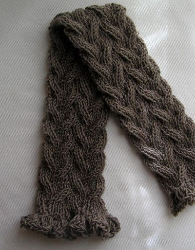 modele tricot echarpe torsade