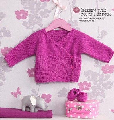 modele tricot gratuit layette fille