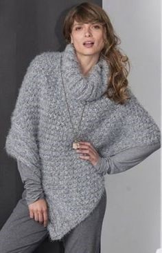 patron poncho tricot gratuit