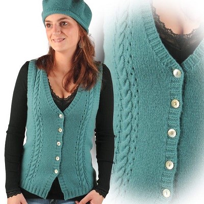 patron tricot gilet sans manche femme