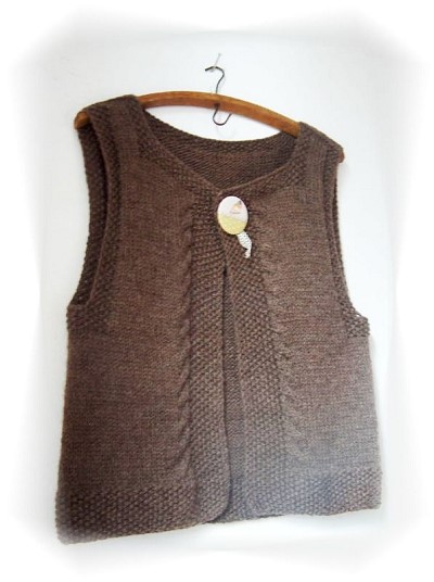 patron tricot gilet sans manche femme