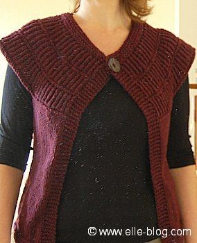 patron tricot gilet sans manche femme