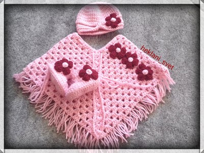 poncho crochet enfant