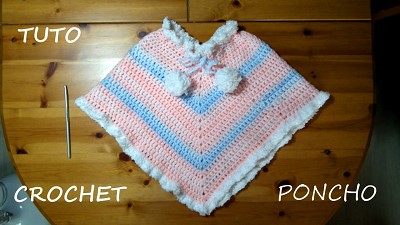 poncho crochet enfant