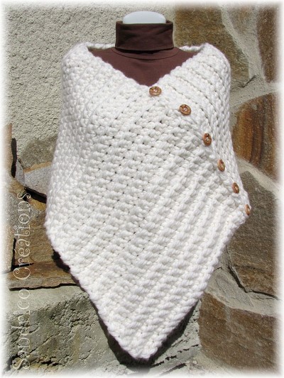 poncho crochet femme
