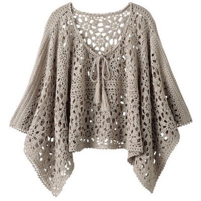 poncho crochet femme