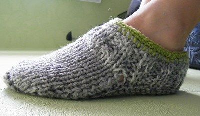 tricoter des chaussons en laine