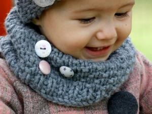 tricoter snood fille
